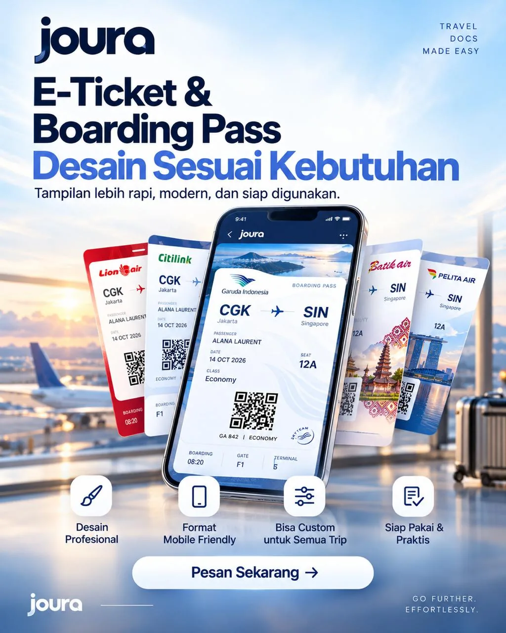 Contoh desain travel docs JOURA